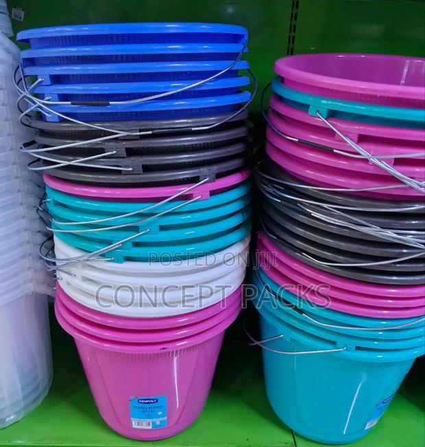 20 Litres Kenpoly Strong Open Bucket With Metallic Handles - thumbnail 2