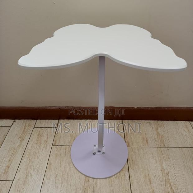 White Modern Butterfly Shaped Side Stool/Table* - thumbnail 4