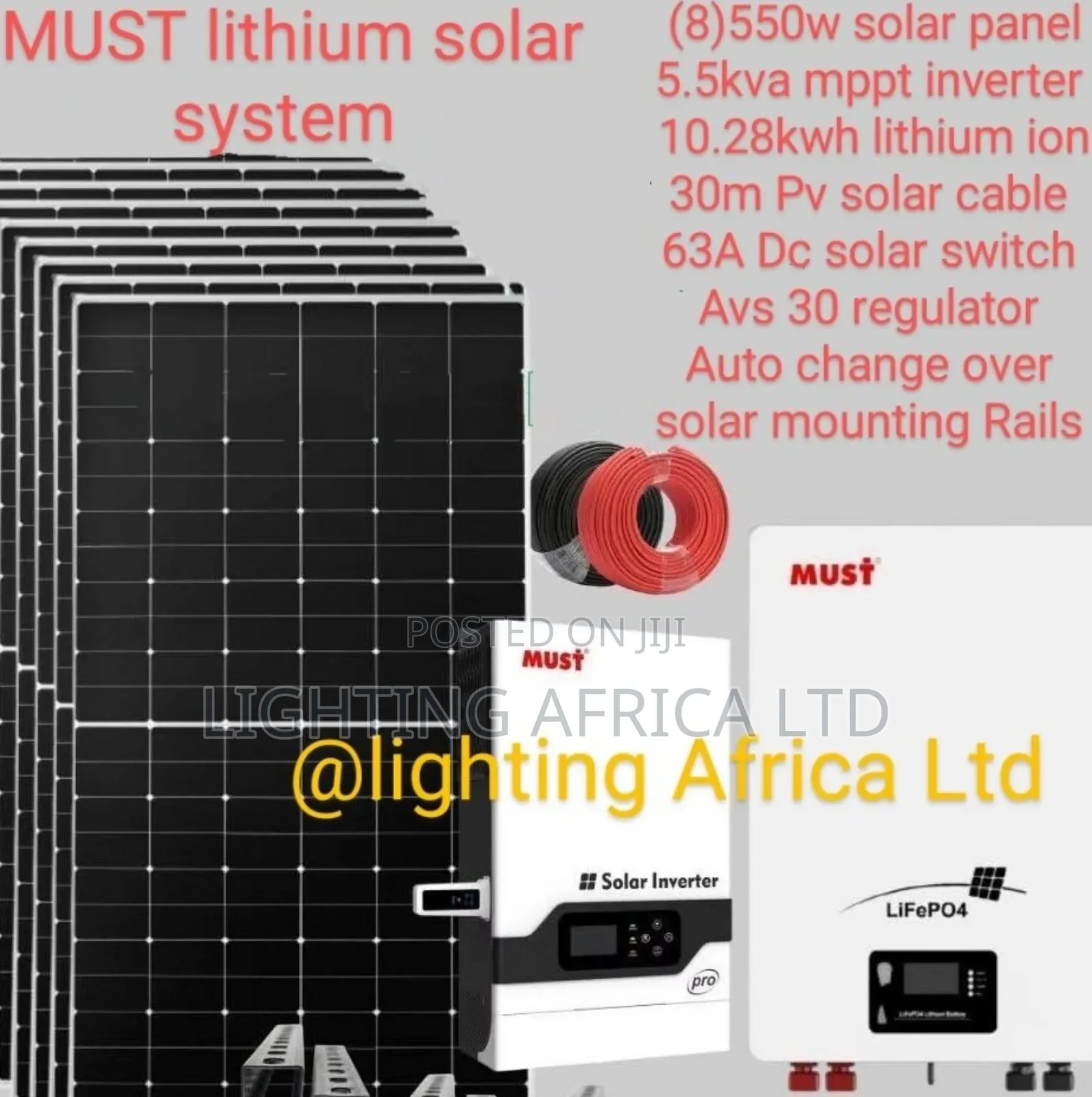 Home Total Off-Grid 5.5kva - 10.28kwh Solar System Free Installation