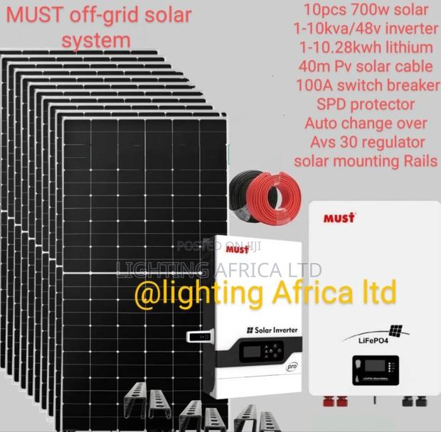 10kva Inverter 10.28kwh Lithium Off-grid Solar System - thumbnail 2