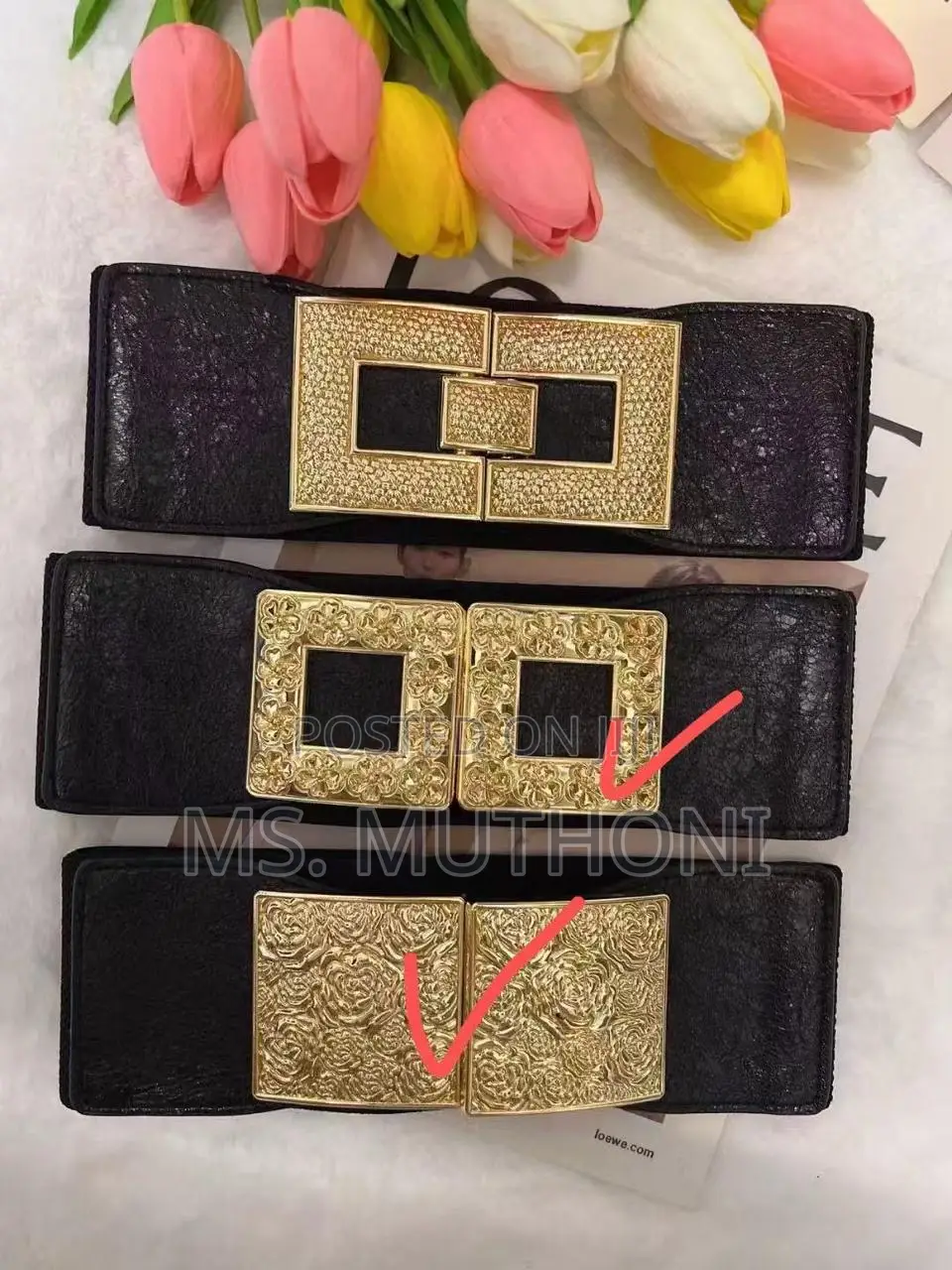 Ladies Elastic Waist Cincher Belts