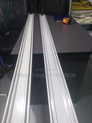 White Double Curtain Rail 8cm Width at Standardized Price