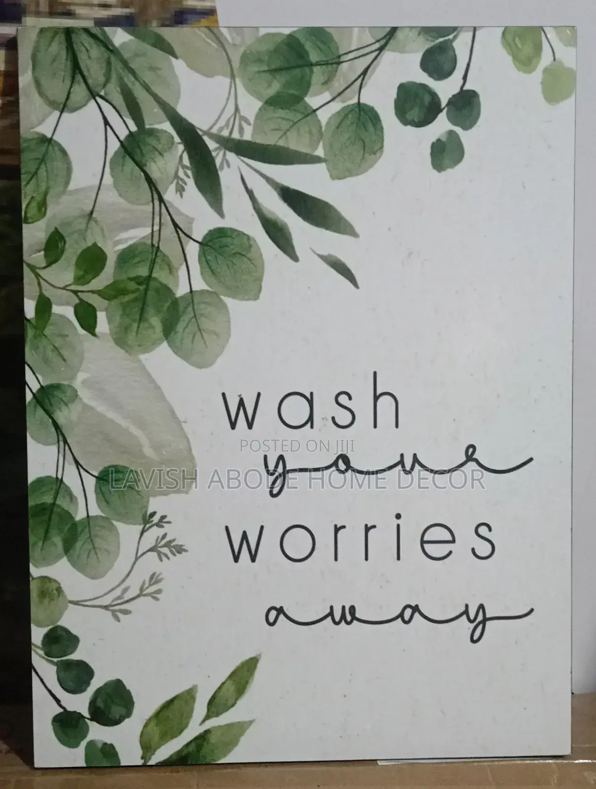 Washroom Wall Hanging Decor Wash Your Worries Away