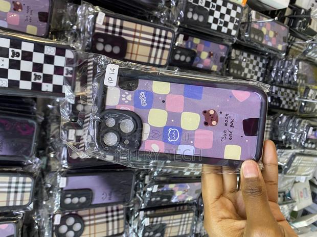 Flannel Scottish Tartan Grid Stripe Fabric iPhone 14 Case - main view