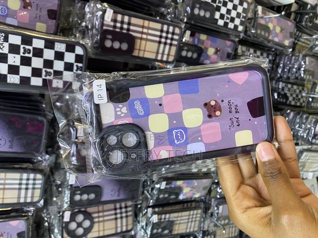 Flannel Scottish Tartan Grid Stripe Fabric iPhone 14 Case - thumbnail 2