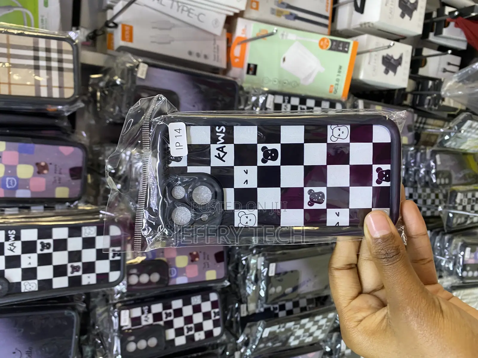 Fabriker Plush Scottish Tartan Grid Stripe iPhone 14 Case