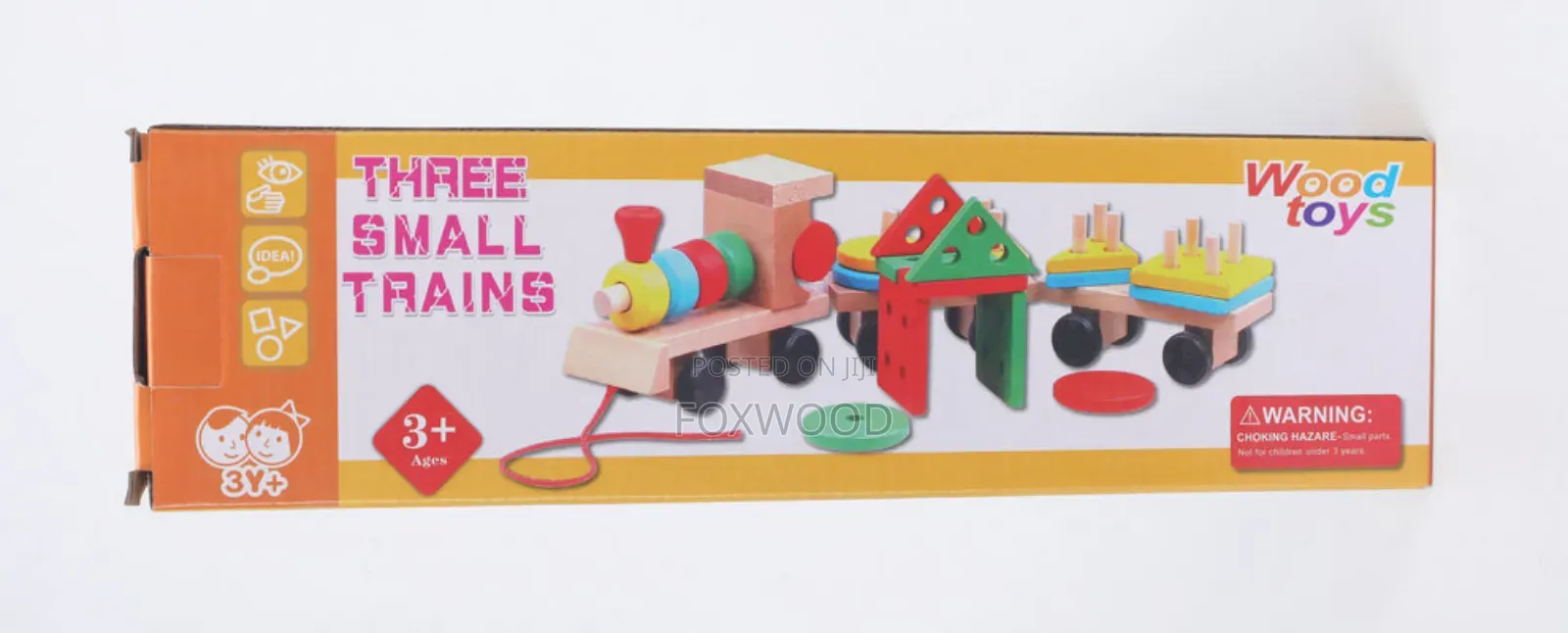 Three Small Trains Wooden Toys
