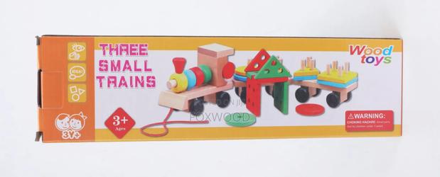 Three Small Trains Wooden Toys - thumbnail 3