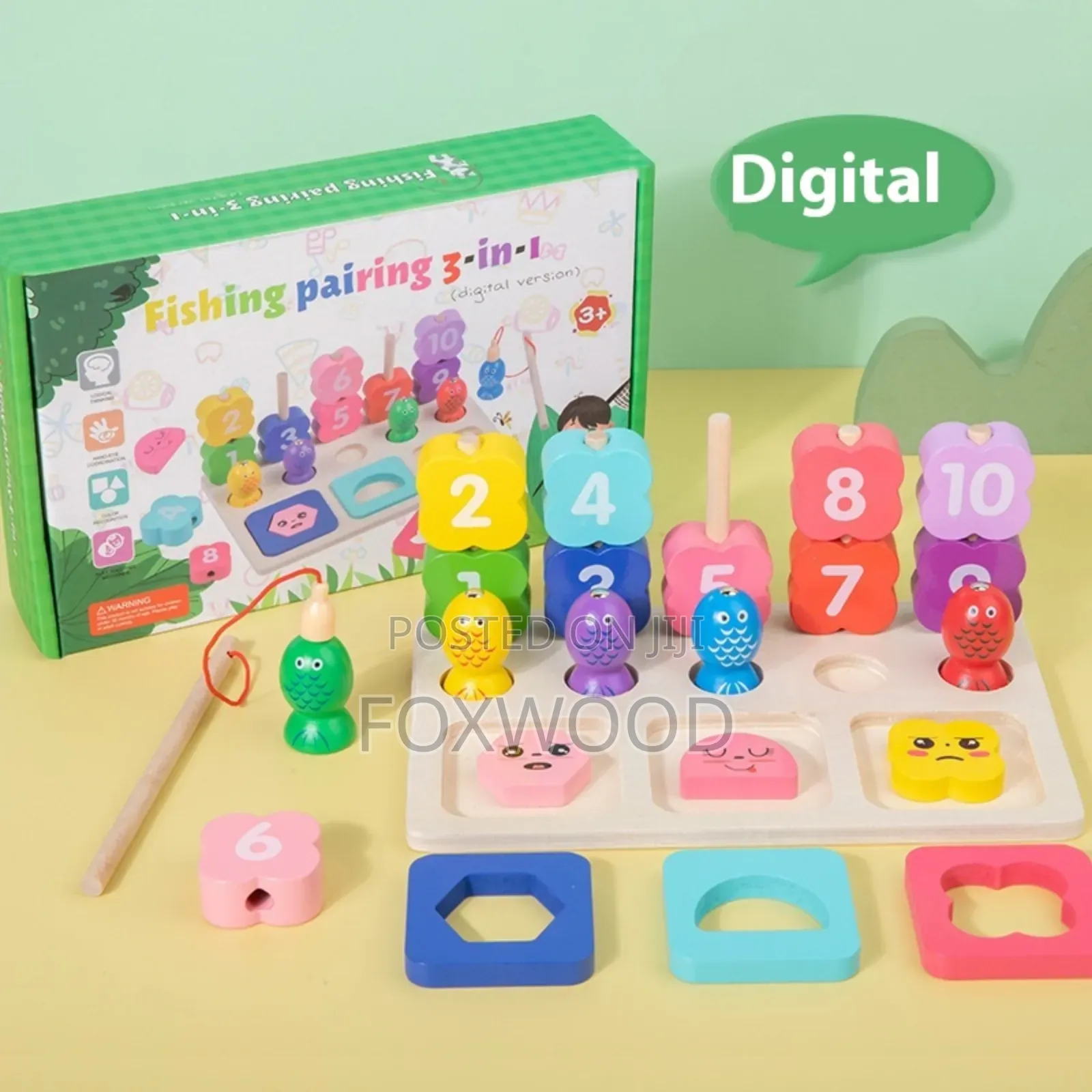 Montessori Fishing Pairing 3-in-1" Block Toy