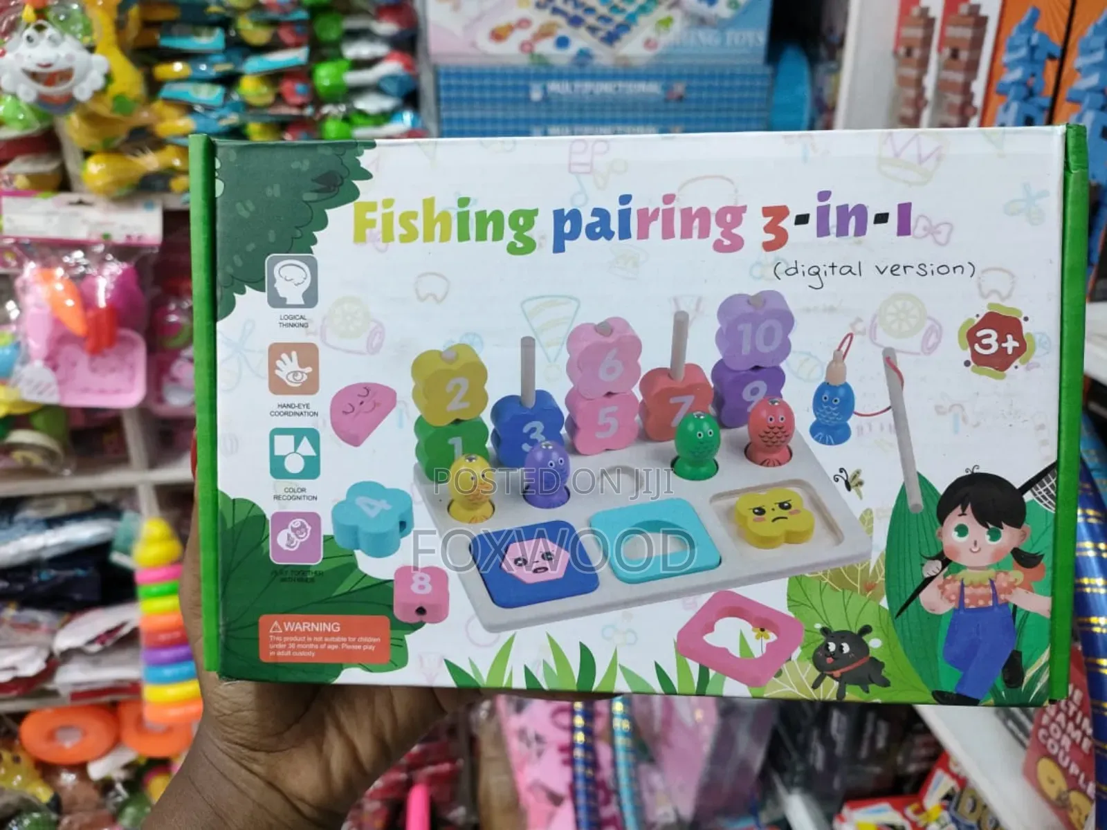 Montessori Fishing Pairing 3-in-1" Block Toy