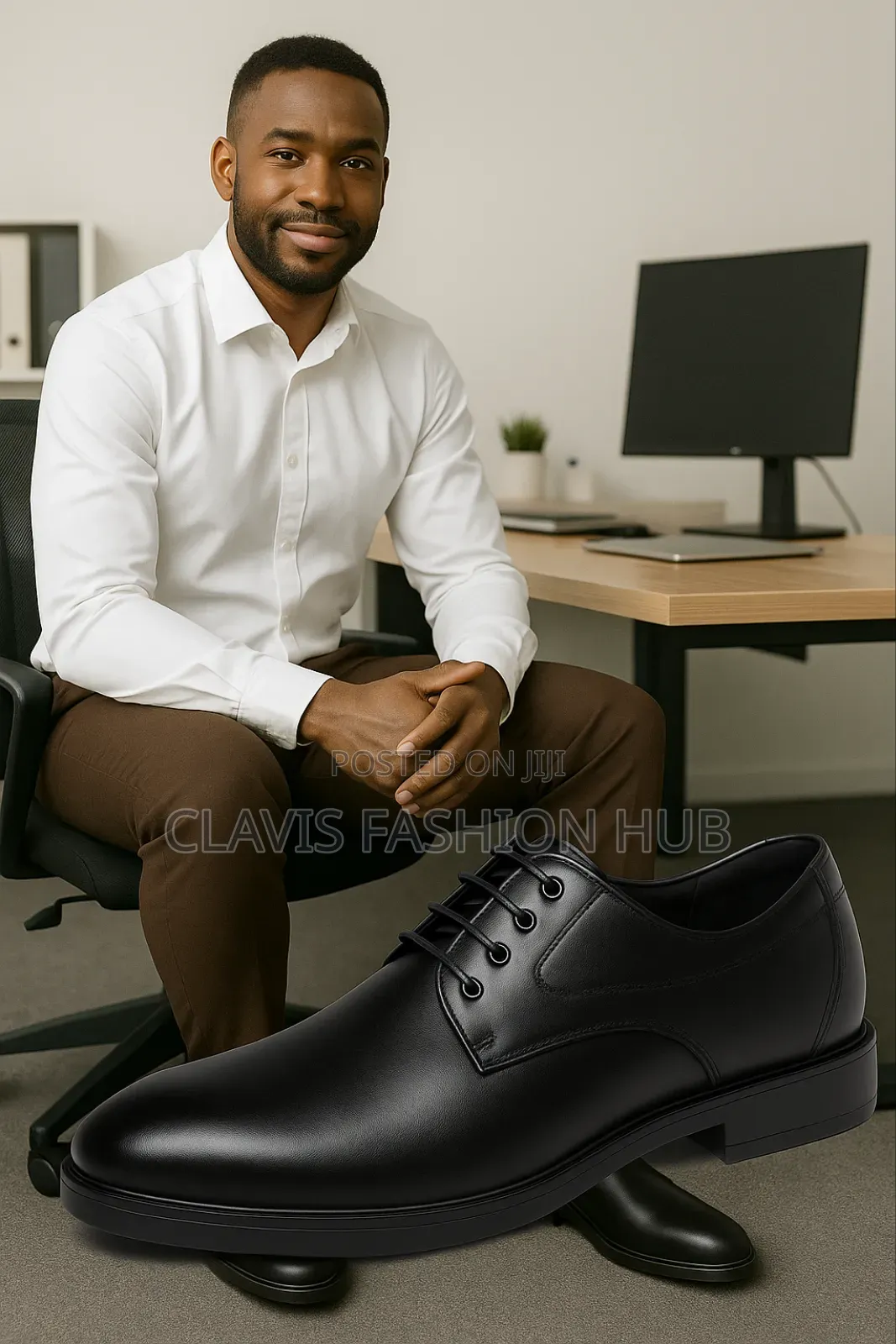 Office Shoes Black WTH Show Laces