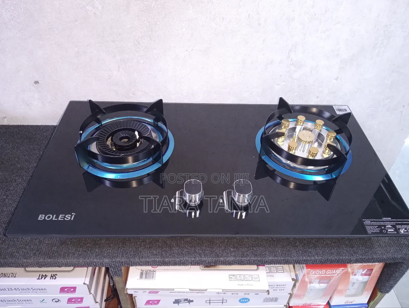 Bolesi Built in 2 Gas Burner Glass Burner