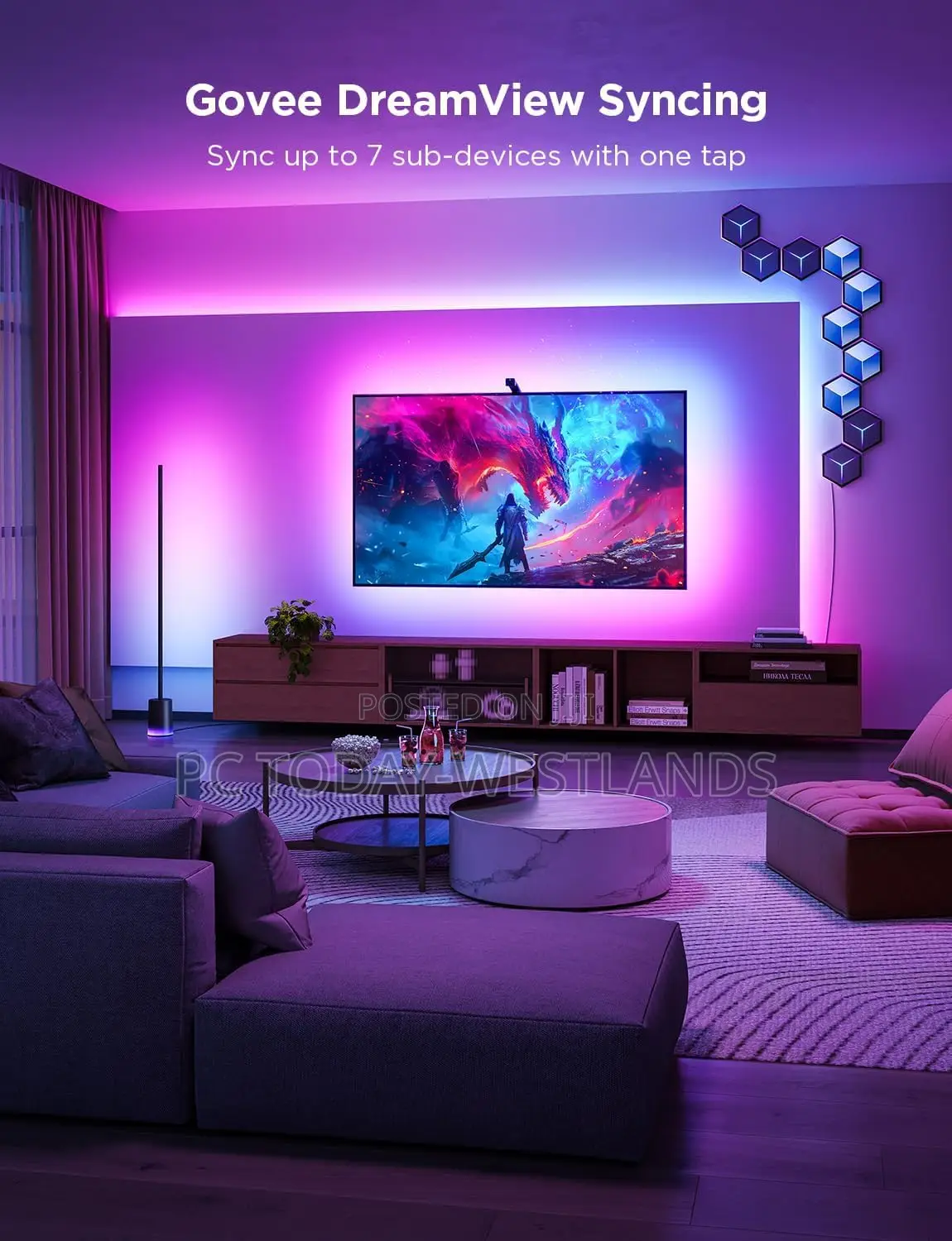 Govee Tv Backlight 3 Lite Sync to 55-65 Inch TVS