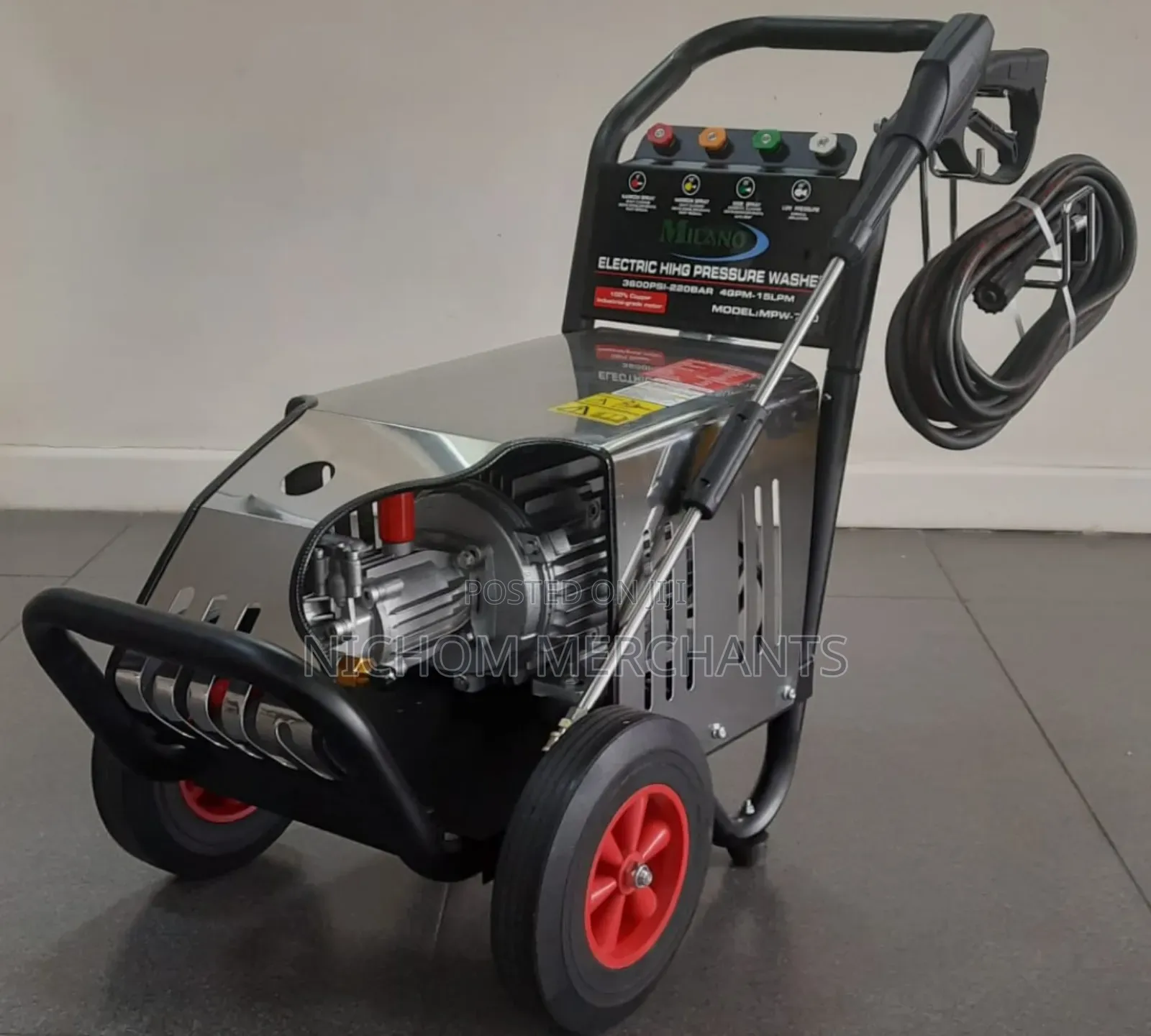 Milano Electric High Pressure Washer 3600psi 3hp Motor
