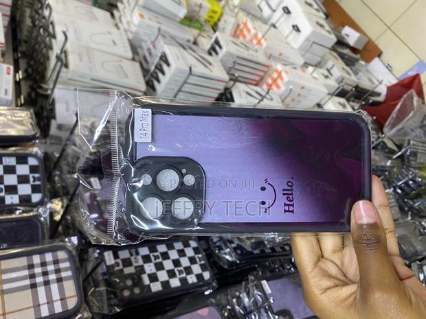 Lattice Plaid Tartan Damier iPhone 14 Pro Max Hello Case - main view