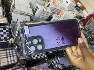 Lattice Plaid Tartan Damier iPhone 14 Pro Max Hello Case