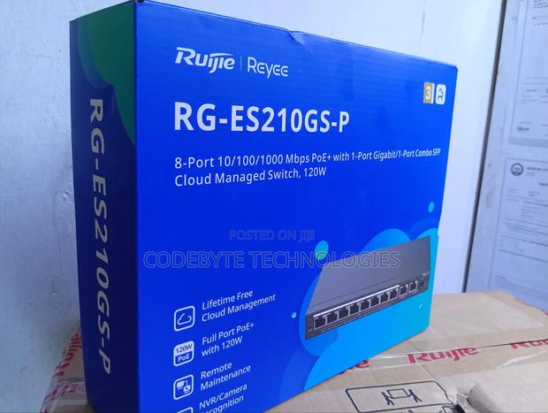 Ruijie Rg-Es210gs-P Poe Switch 10-Port Gigabit Managed - thumbnail 2