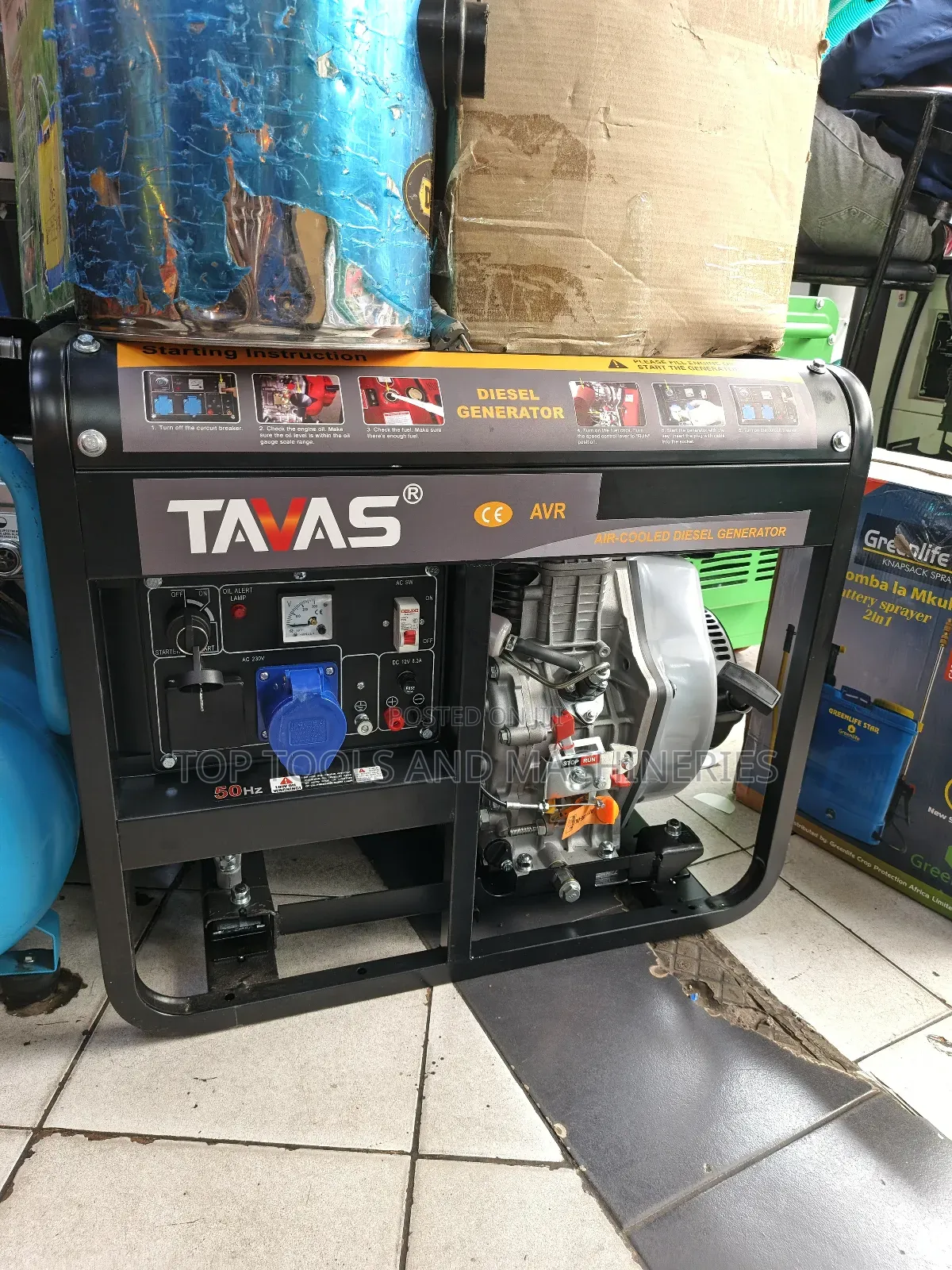 Tavas 10kva 4 Stroke Air Cooled Open Type Diesel Generator