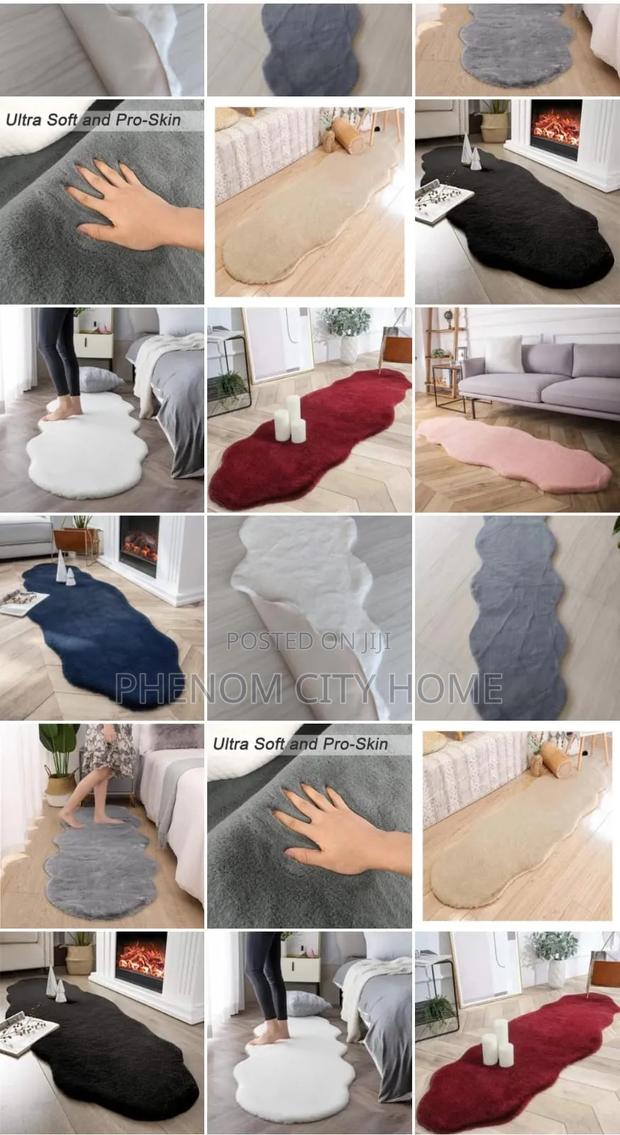 Soft Rabbit Fur Bedside Mats Available