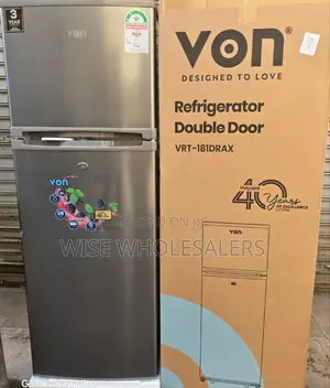 Von Vrt-181drax Double Door Fridge 181 Liters Refrigerator