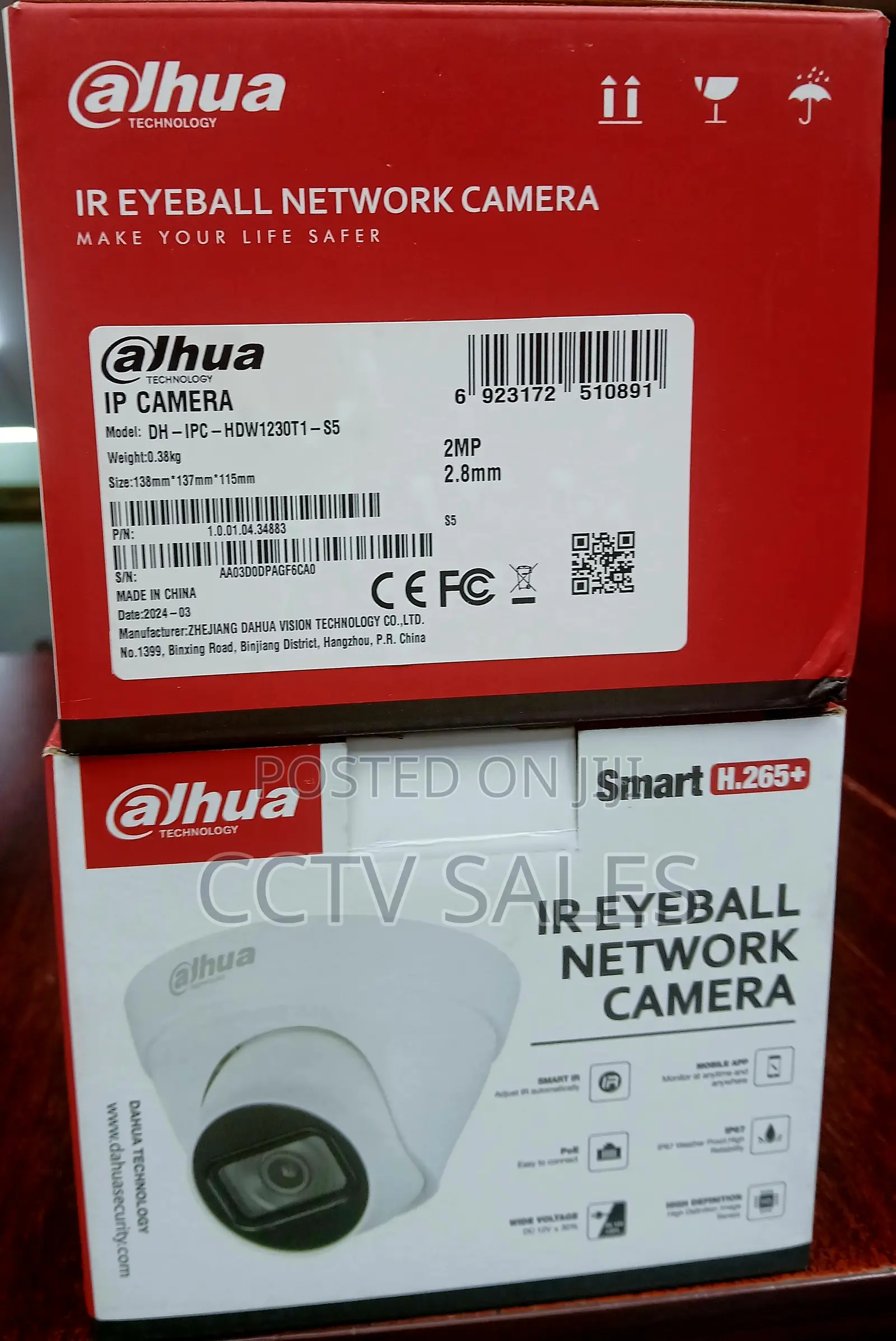 Dahua Dh-Ipc-Hdw1230t1-S5 2mp Ip Dome Network Camera