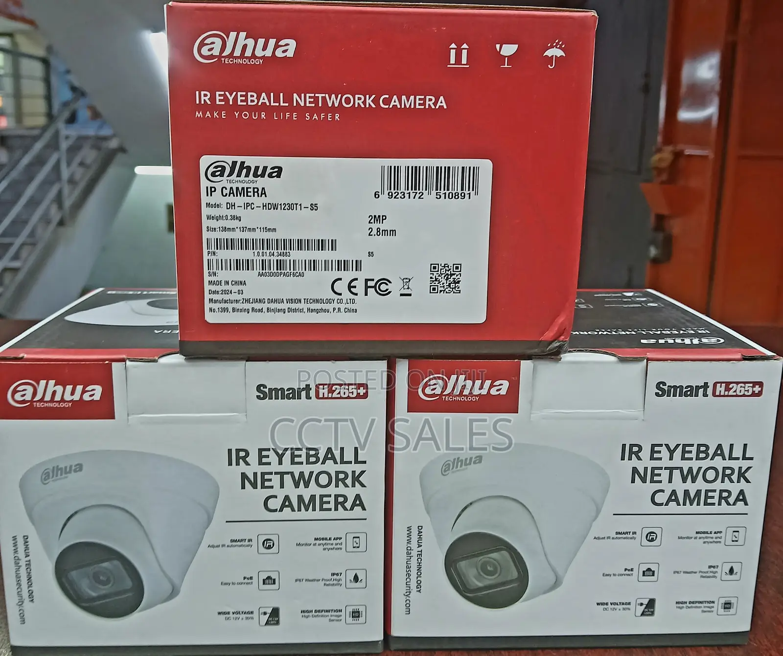 Dahua 2mp Ip Dome Camera Dh-Ipc-Hdw1230t1-S5