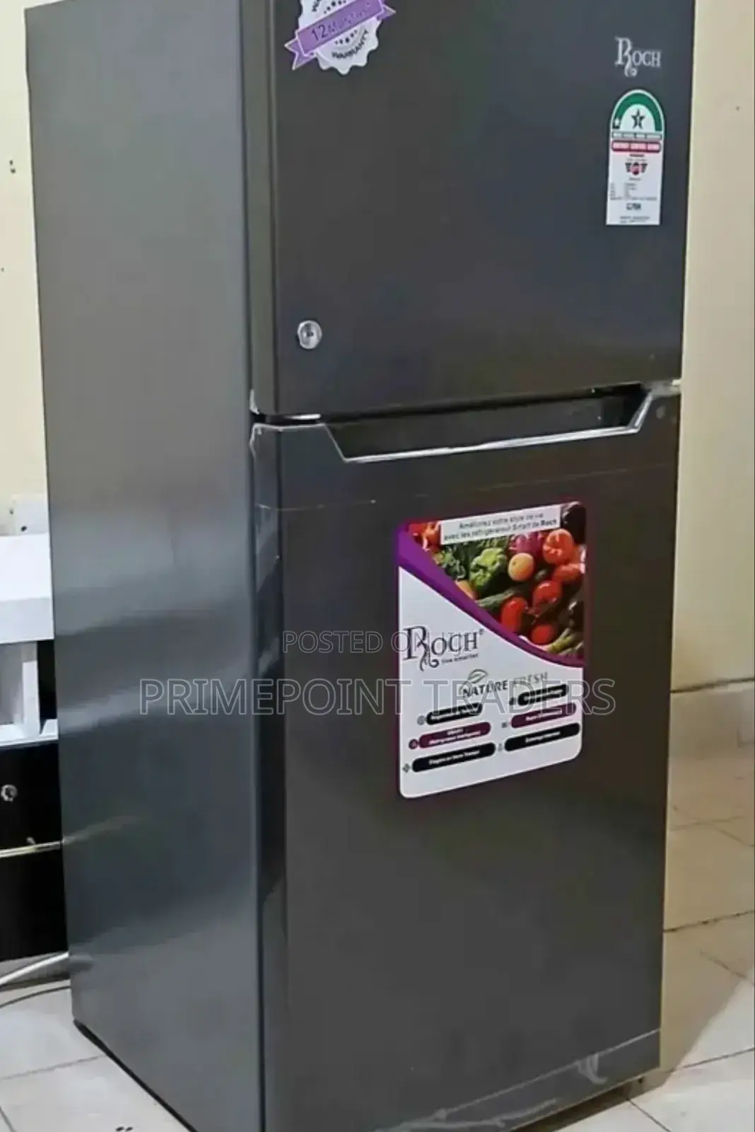 Fridge Roch 128litrres, RFR-160dt-B, Double Door (No Frost)