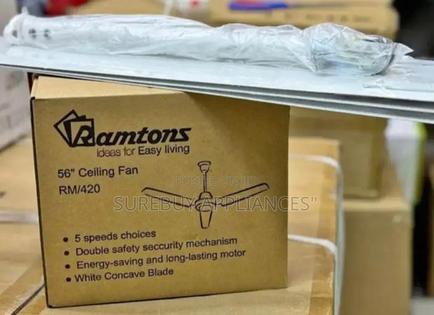 Ramtons Rm/420 Ceiling Fan White, 5 Speed - main view