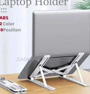 Ergonomic Laptop Stand With Built-in Fan and Side Mouse Tray