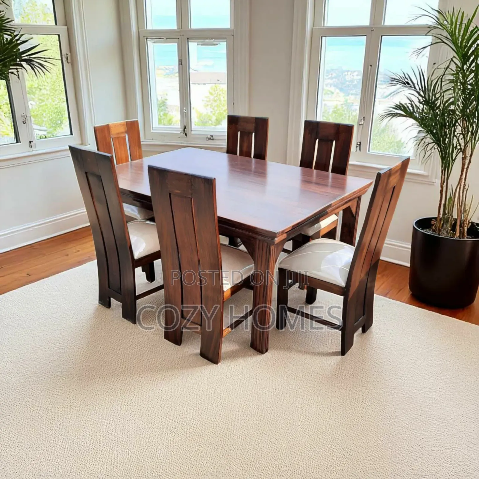 Dining Tabld a Masterful, Brown 6 Seater Dining Table