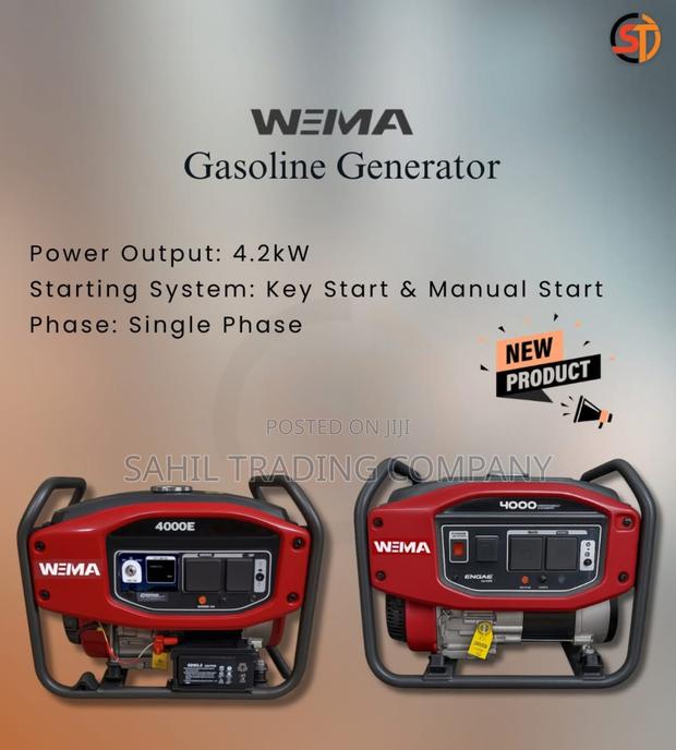 Wema 4.2kva Gasoline Generator - thumbnail 2