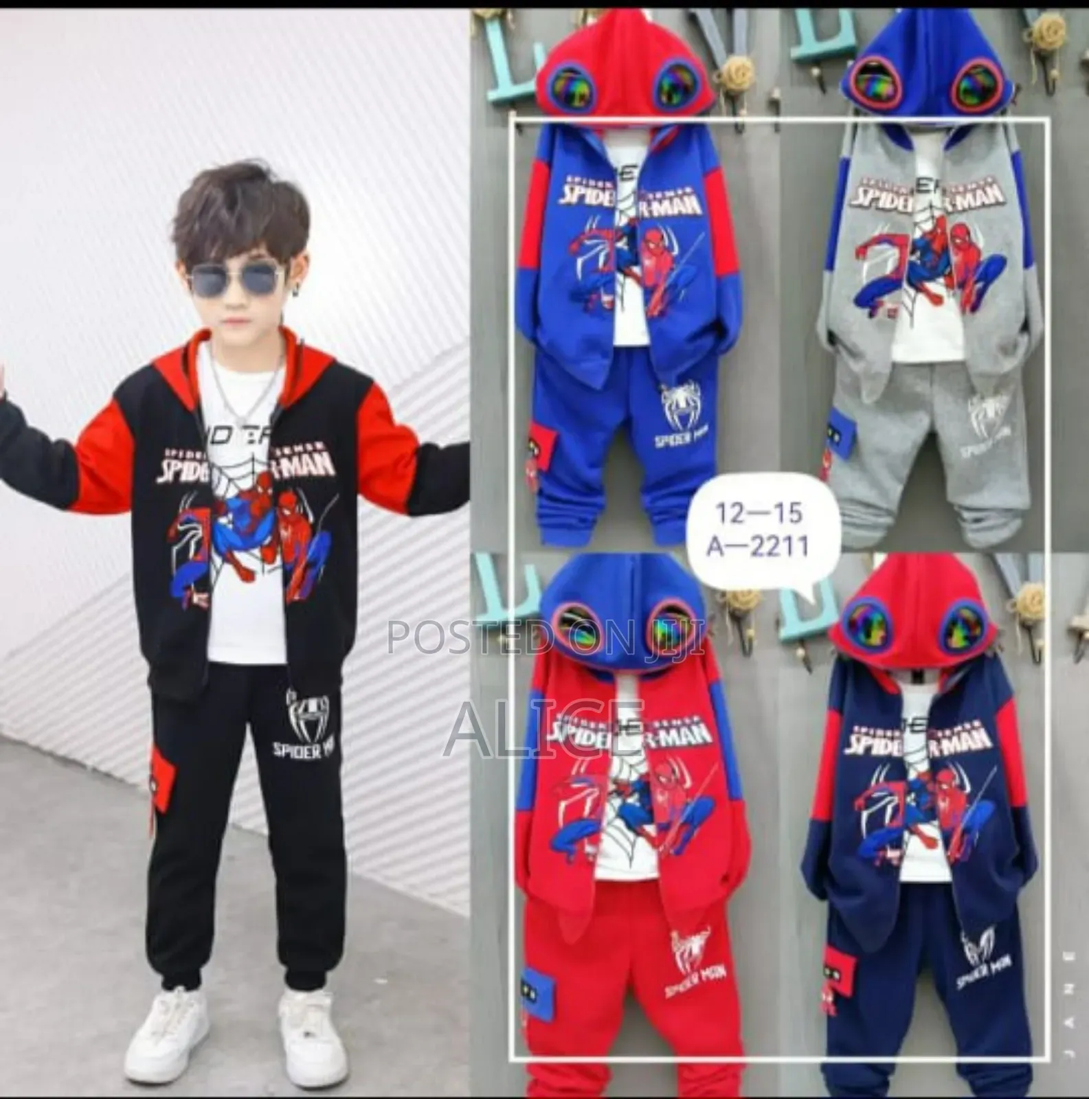Spiderman Suit for Kids (3 Piece Set)