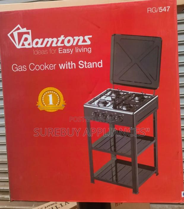 Gas Cooker 4 Burner Stainless Steel With Stand - Rg/547 - main view