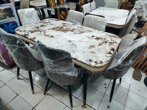 New Arrivals! 6 Chairs Dining Set With Marble Top Table. - thumbnail 2