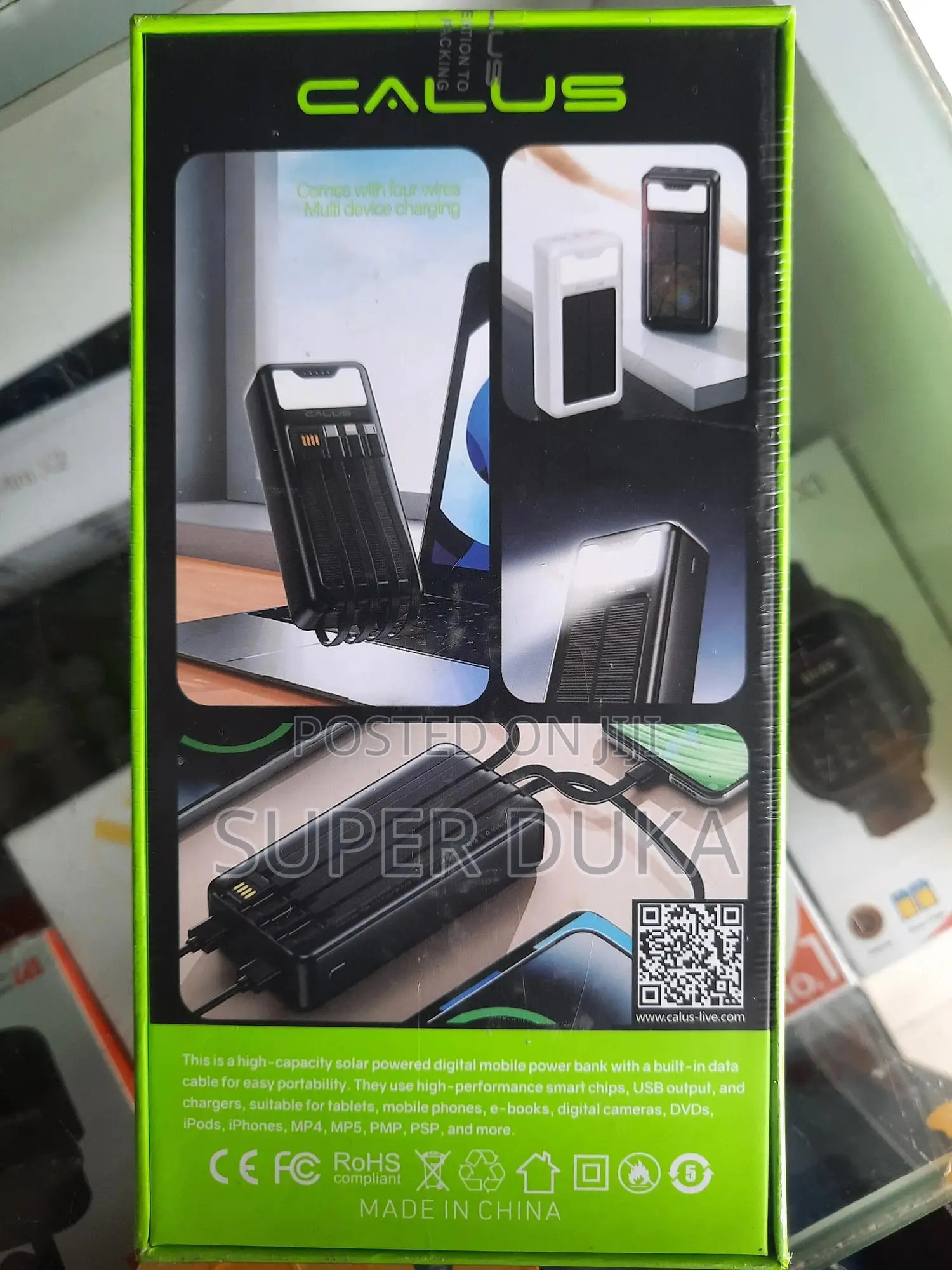 Solar Power Bank.30000 Mah Calus Solar360