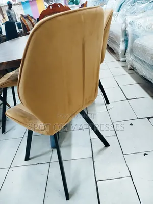 Price Friendly! - Wooden Top Dining Set + 6 Suede Chairs.