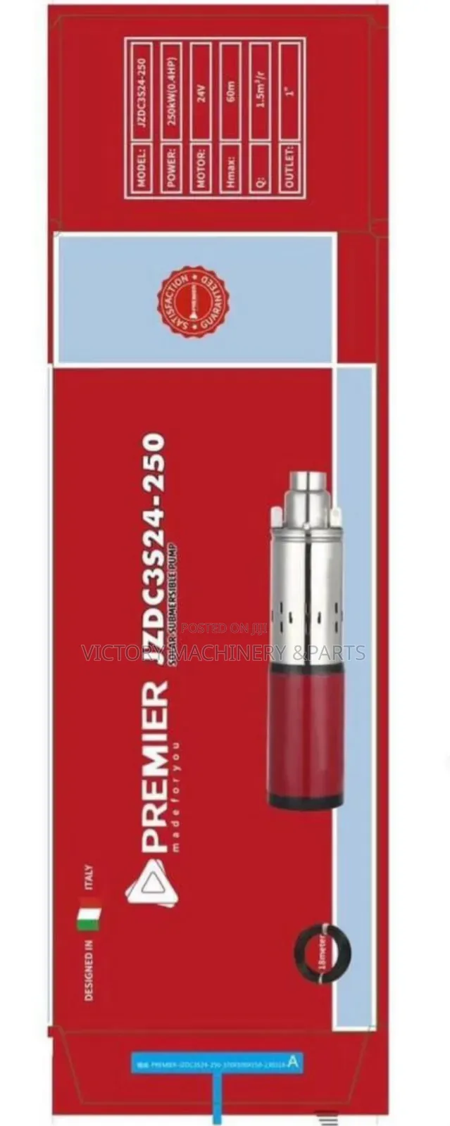 Premier Dc Deep Well Pump 60m