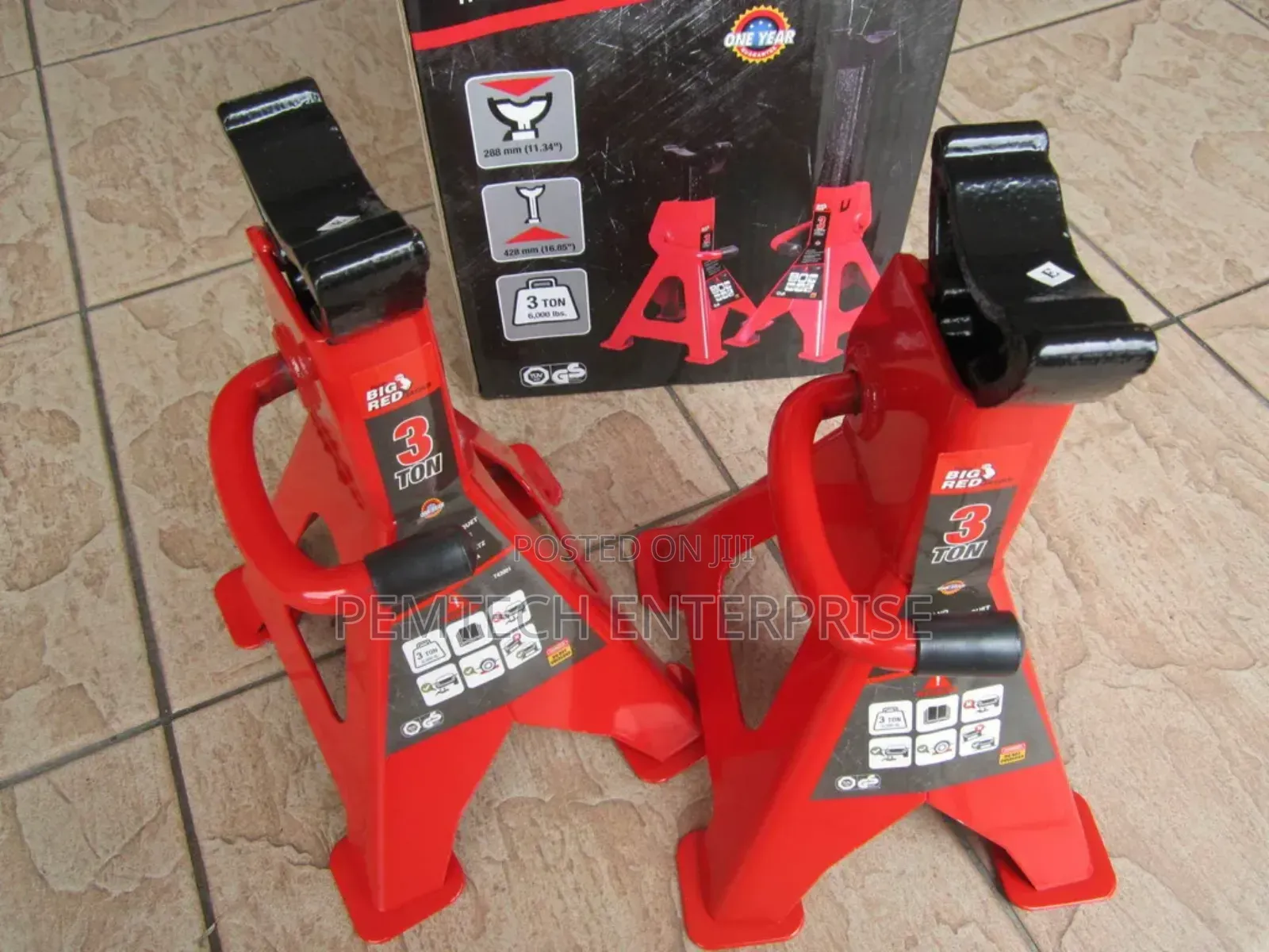 Torin Big Red 3-Ton Heavy Duty Jack Stand (Pairs)