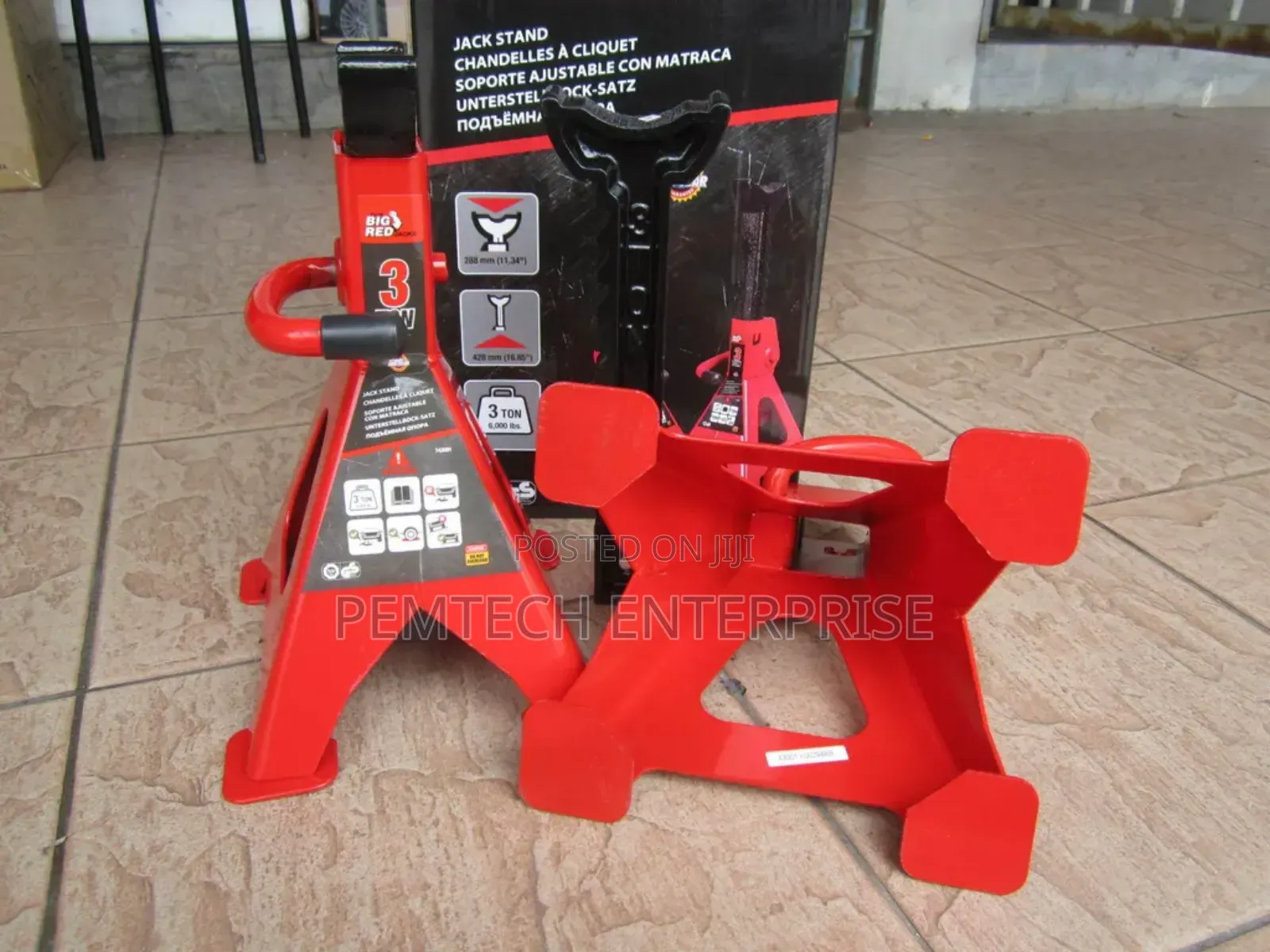 Torin Big Red 3-Ton Heavy Duty Jack Stand (Pairs)