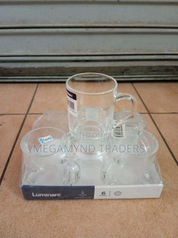 Luminarc Clear Glass Tea Mugs /6pc Tea Cups 250ml - main view