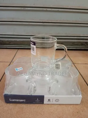 Luminarc Clear Glass Tea Mugs /6pc Tea Cups 250ml