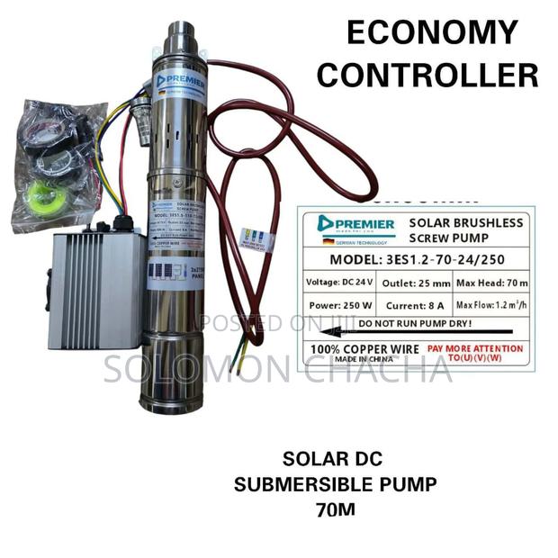 Premier 70m 250w Solar Dc Submersible Pump  With Controller
