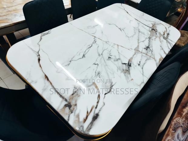 15% Off - Marble Top Dining Set With 6 Leather Chairs. - thumbnail 3