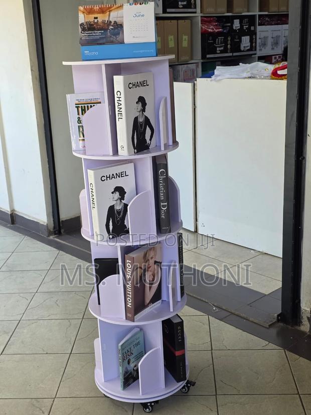 5 Tier 360° Stackable Bookshelf Organizer With Wheels* - thumbnail 6