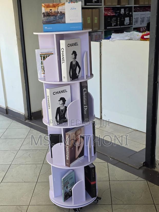 5 Tier 360° Stackable Bookshelf Organizer With Wheels* - thumbnail 7