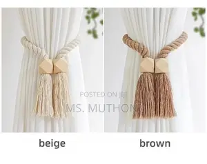 Boho Style Solid Wood Magnetic Knot Curtain Tiebacks