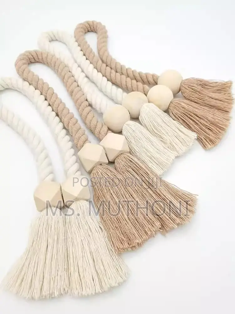 Boho Style Solid Wood Magnetic Knot Curtain Tiebacks