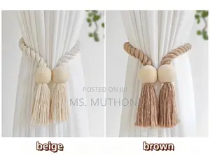 Boho Style Solid Wood Magnetic Knot Curtain Tiebacks