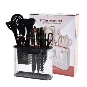 Black 16pcs/Stainless Steel Kitchen Knife Set