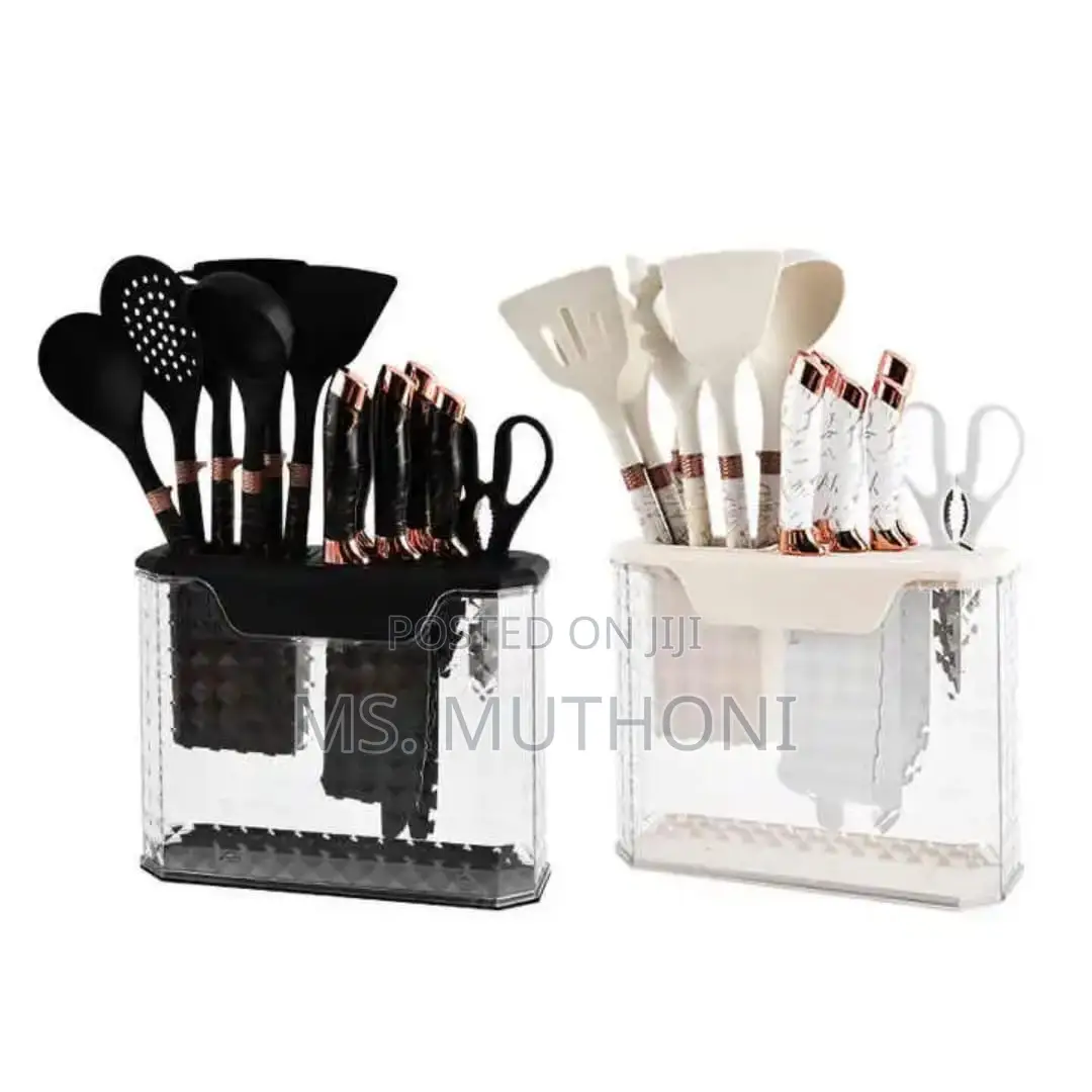 Black 16pcs/Stainless Steel Kitchen Knife Set